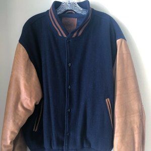 Golden Bear Letterman Varsity Jacket Leather Arms